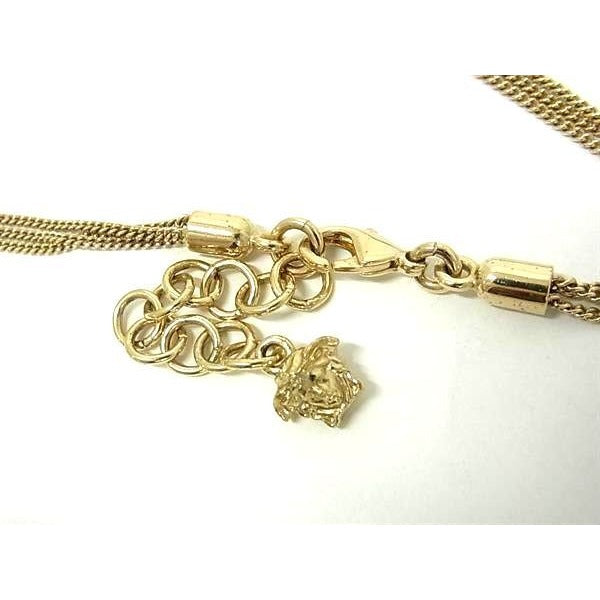 Versace Necklace Medusa Gold Metal 3 Strand — view 3