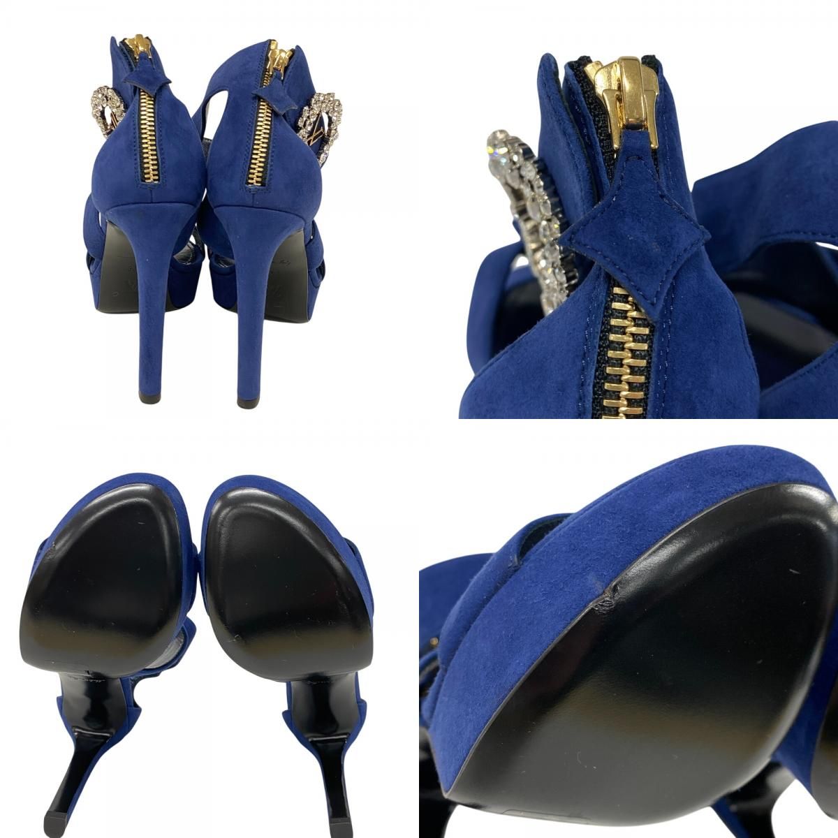 Louis Vuitton Louis Vuitton 22.5 19 Year Bijou Sandals Blue Ladies