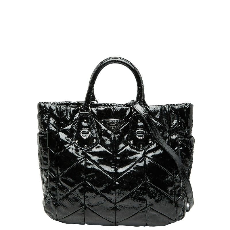 Prada Quilted 2-Way Shoulder Bag Black