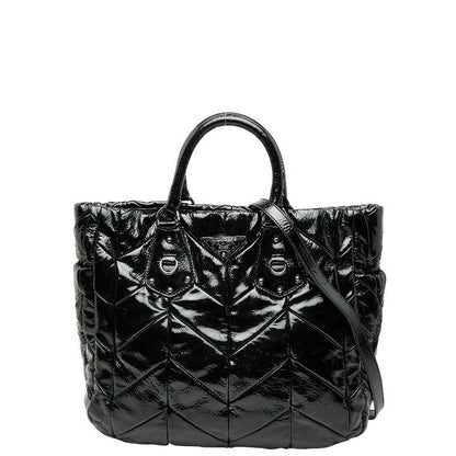 Prada Quilted 2-Way Shoulder Bag Black