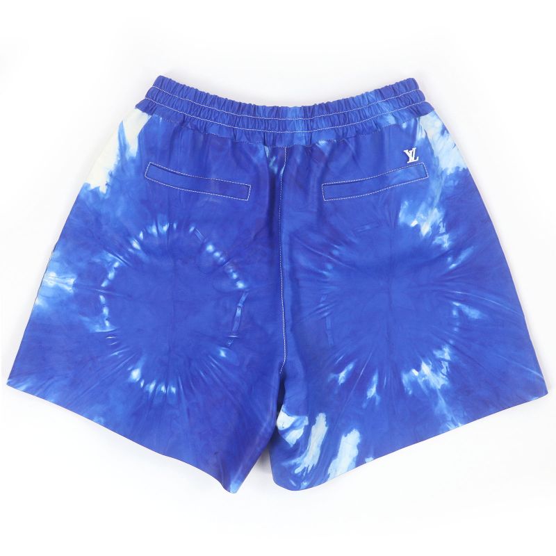 Louis Vuitton 23SS Amen Break LV Logo Hardware Tie Dye Pattern Leather Shorts
