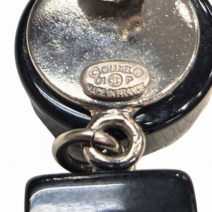 Chanel Earrings Coco Mark Mirror Black Gold Silver 01P Brand Accessories