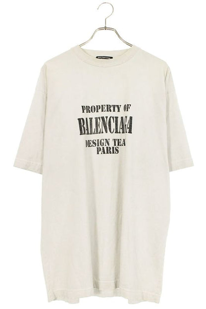 Balenciaga 22AW 641675 Tmvh8 Property Logo Vintage Jersey T-shirt Men's XS