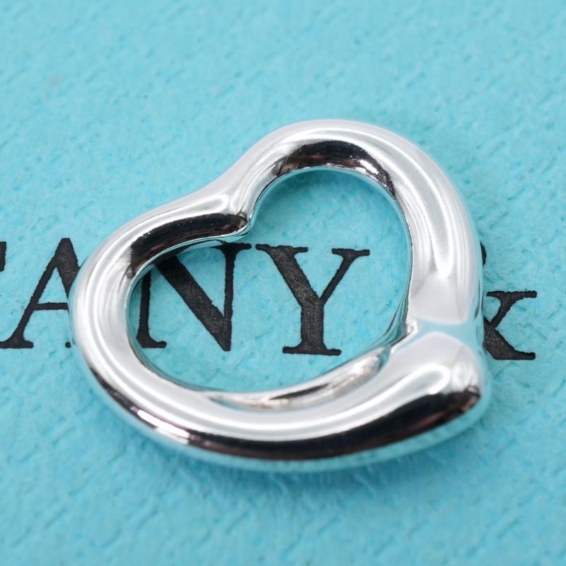 16mm (0.63in)tiffany & Co Open Heart Silver Necklace Top 25-1198