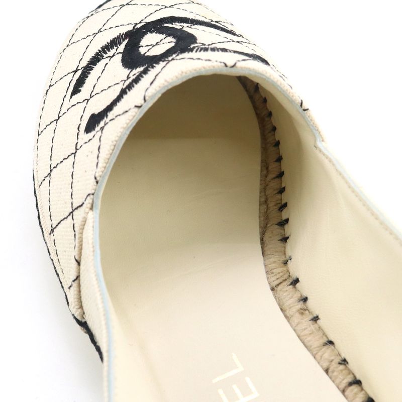 Chanel Espadrille Coco Marc Espadrille Canvas Scuff Deuce