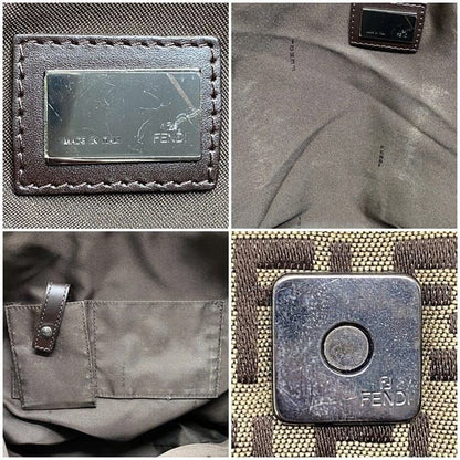 Fendi Tote Bag Ec21844 Beige Brown Zucchino