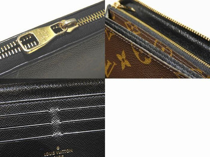 Louis Vuitton Zippy Wallet Long Wallet M61855 Monogram Retiro Noir Black Men's