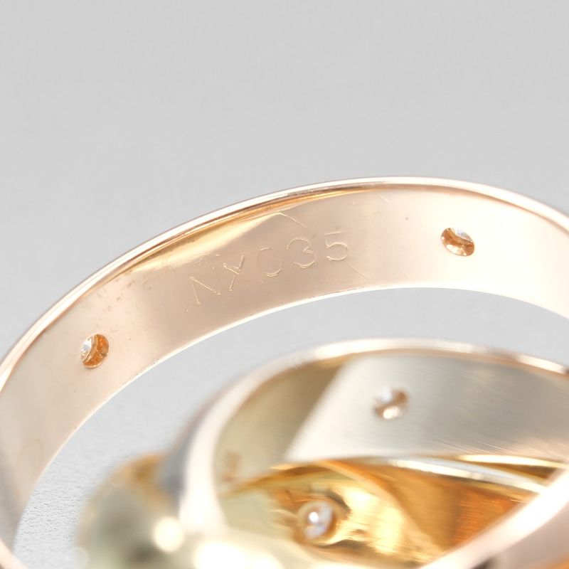 Cartier Trinity 3.5mm (0.14in) Band 18K Gold (YG X PG X WG) X 15P Diamonds #7