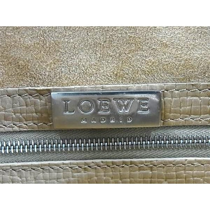 Loewe Bag Handbag Beige Leather Women Silver Hardware — view 6
