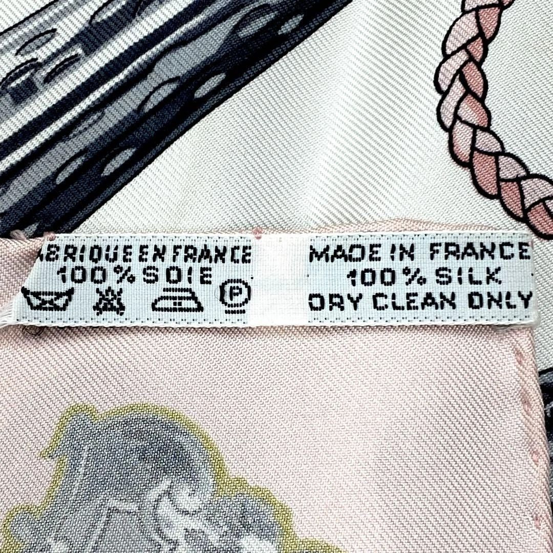 HERMES Silk Scarf Carre 90 Les Cles The Keys by Caty Latham Pink