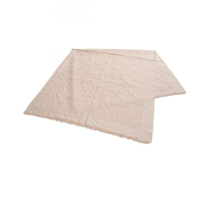 Louis Vuitton Monogram Ecru Silk Wool Shawl