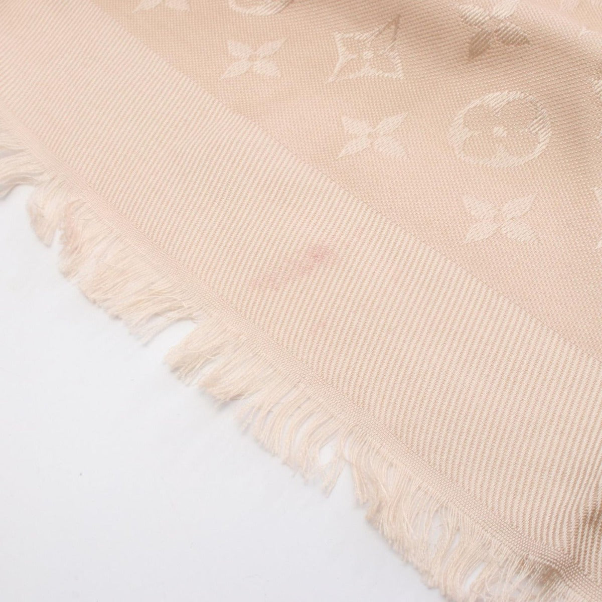 Louis Vuitton Monogram Ecru Silk Wool Shawl — view 6