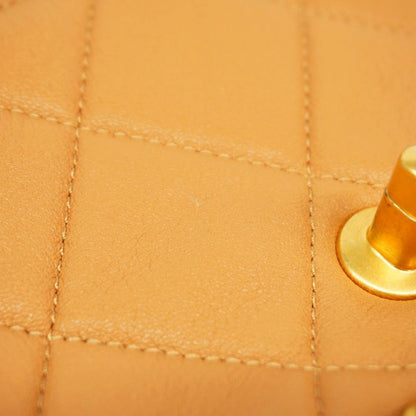 Chanel Handbag Matelasse Lambskin Beige Gold Hardware 2way Bag Ladies