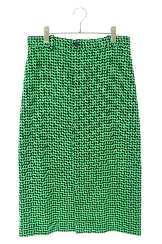 Balenciaga 626564 Tiu12 Staggered Wool Long Skirt Women 38