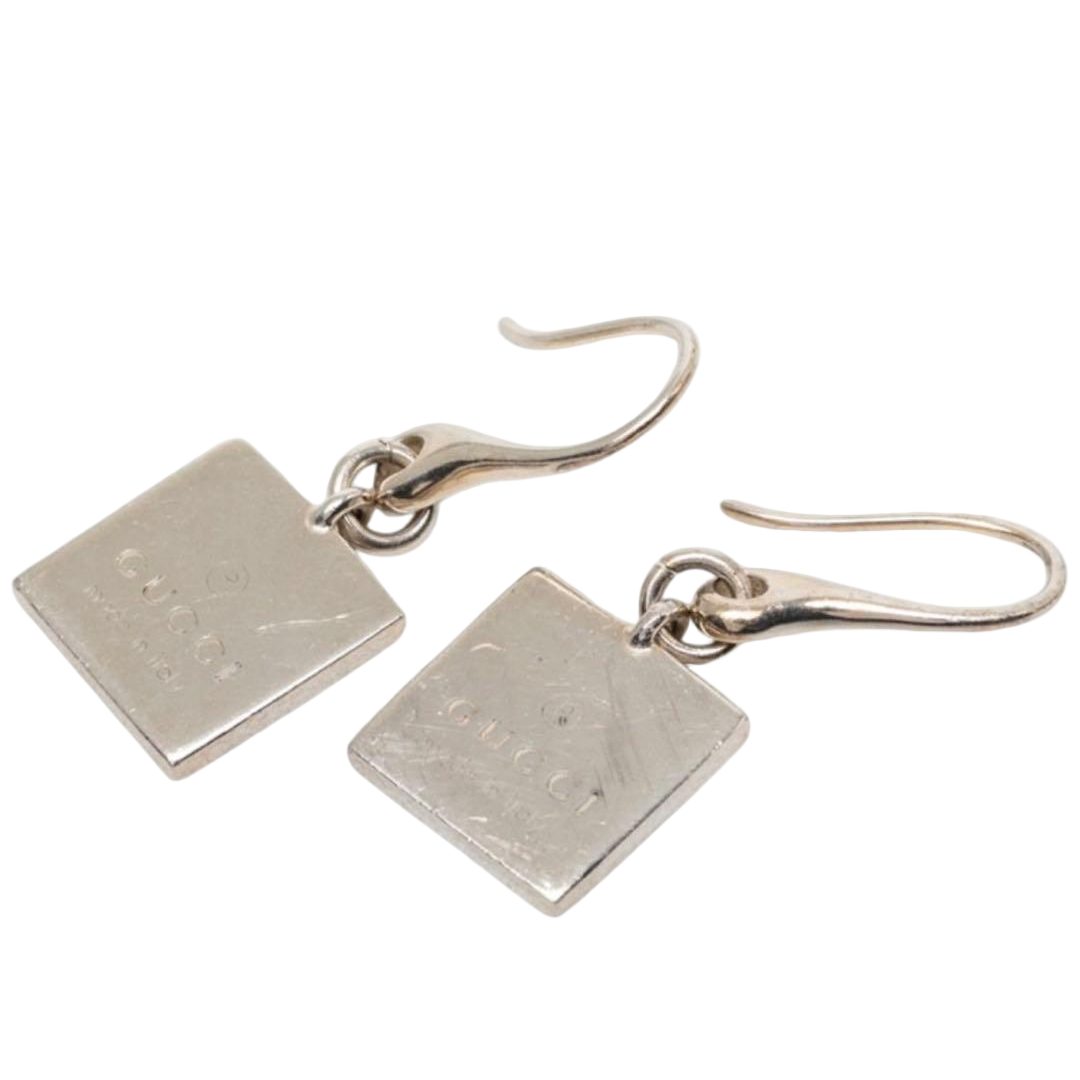 Gucci Square Earrings Silver