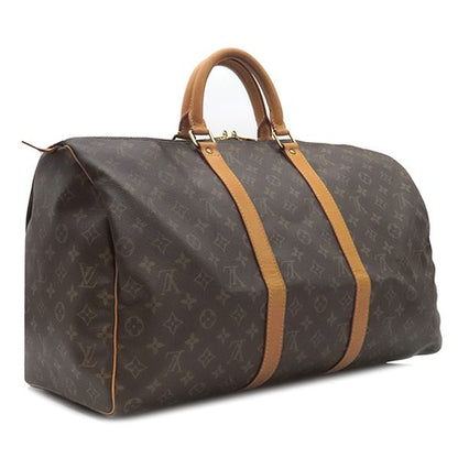Louis Vuitton Boston Bag Keepall 50 Monogram Canvas Monogram Gold Hardware