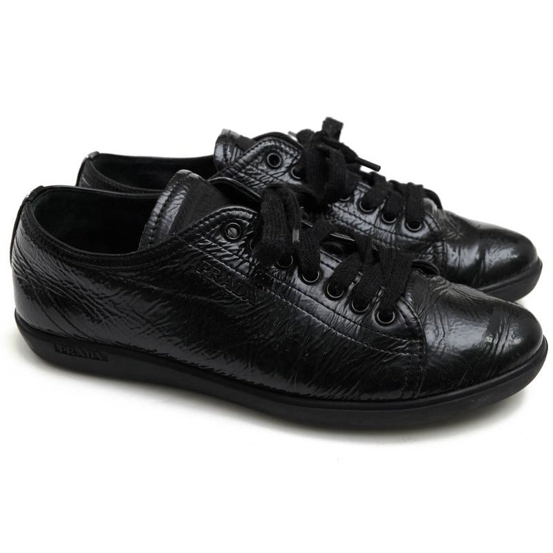 Prada Shoes Sneakers Low Cut Women Enamel Patent Leather — view 2