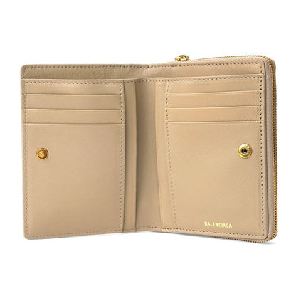 Balenciaga Bifold Wallet In Signature Taupe