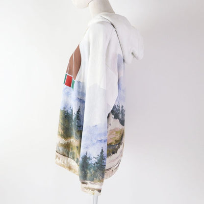 Gucci North Face 22SS 672474 Trail Print Sweatshirt Trail Print Hoodie Multi S