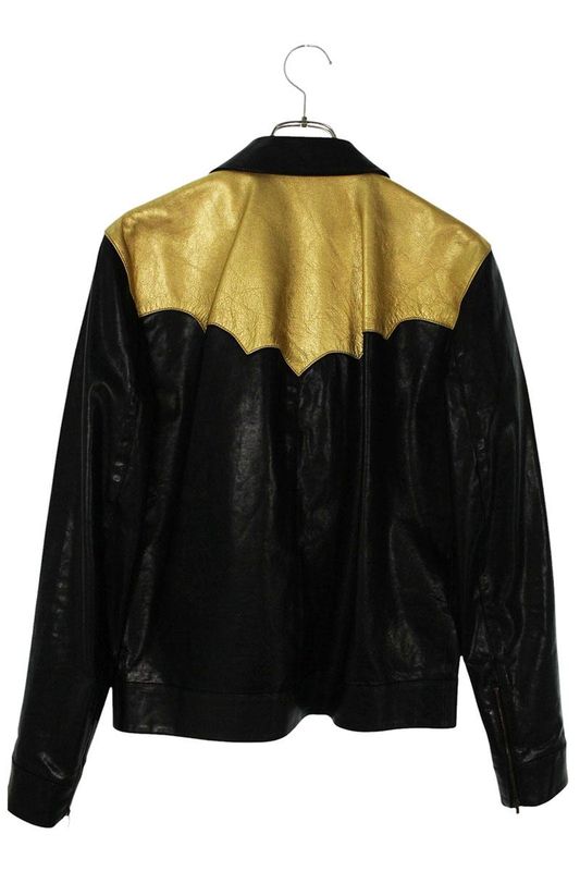 Saint Laurent Paris 373587 Y5he1 Leather Jacket Men's 46