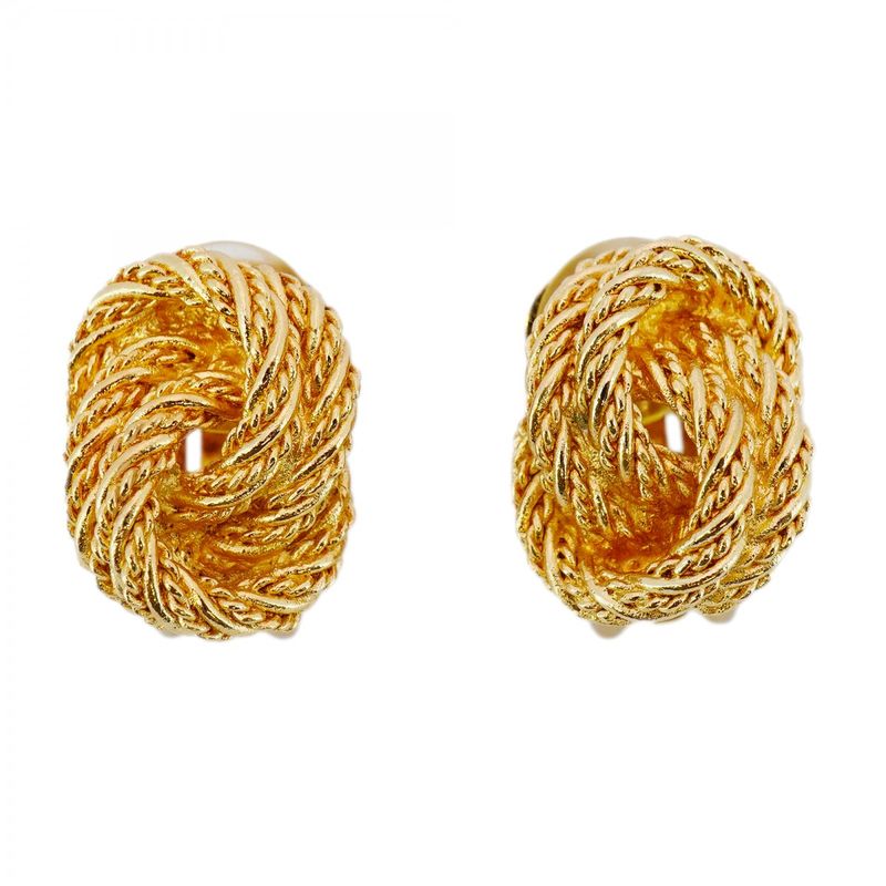 Christian Dior Earrings GP Plated Gold Ladies