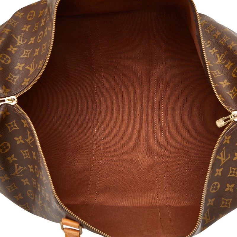 Louis Vuitton Monogram Keepall 60 Boston Bag Travel Bag M41422 Brown PVC