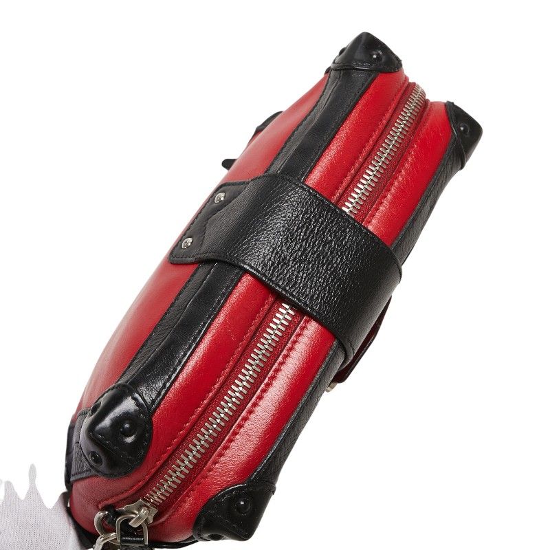 Louis Vuitton Petite Mal Soft MM Red Black Leather Women Louis Vuitton