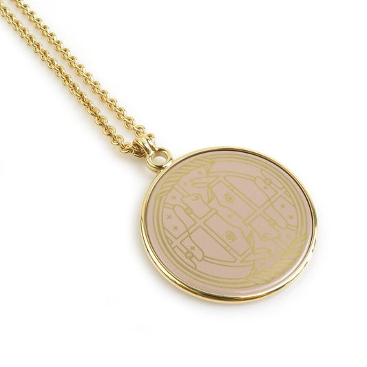 Hermes Pendant Necklace Medaille Cadrige GM