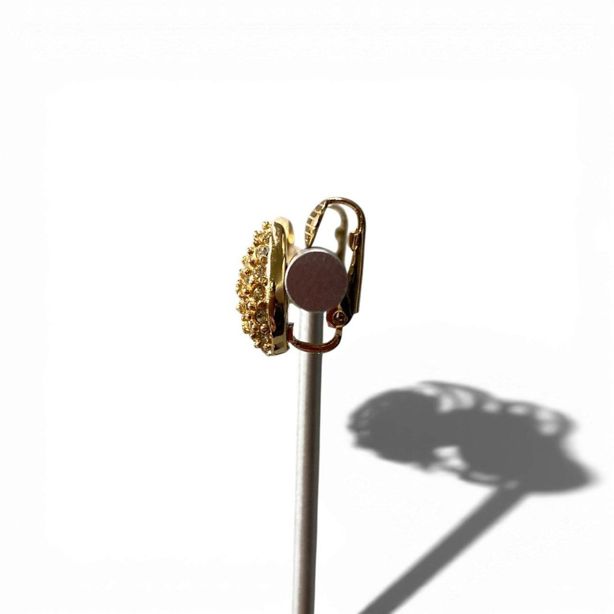 Dior C4 Drop Luxury Earrings Gold Rhinestone — view 3