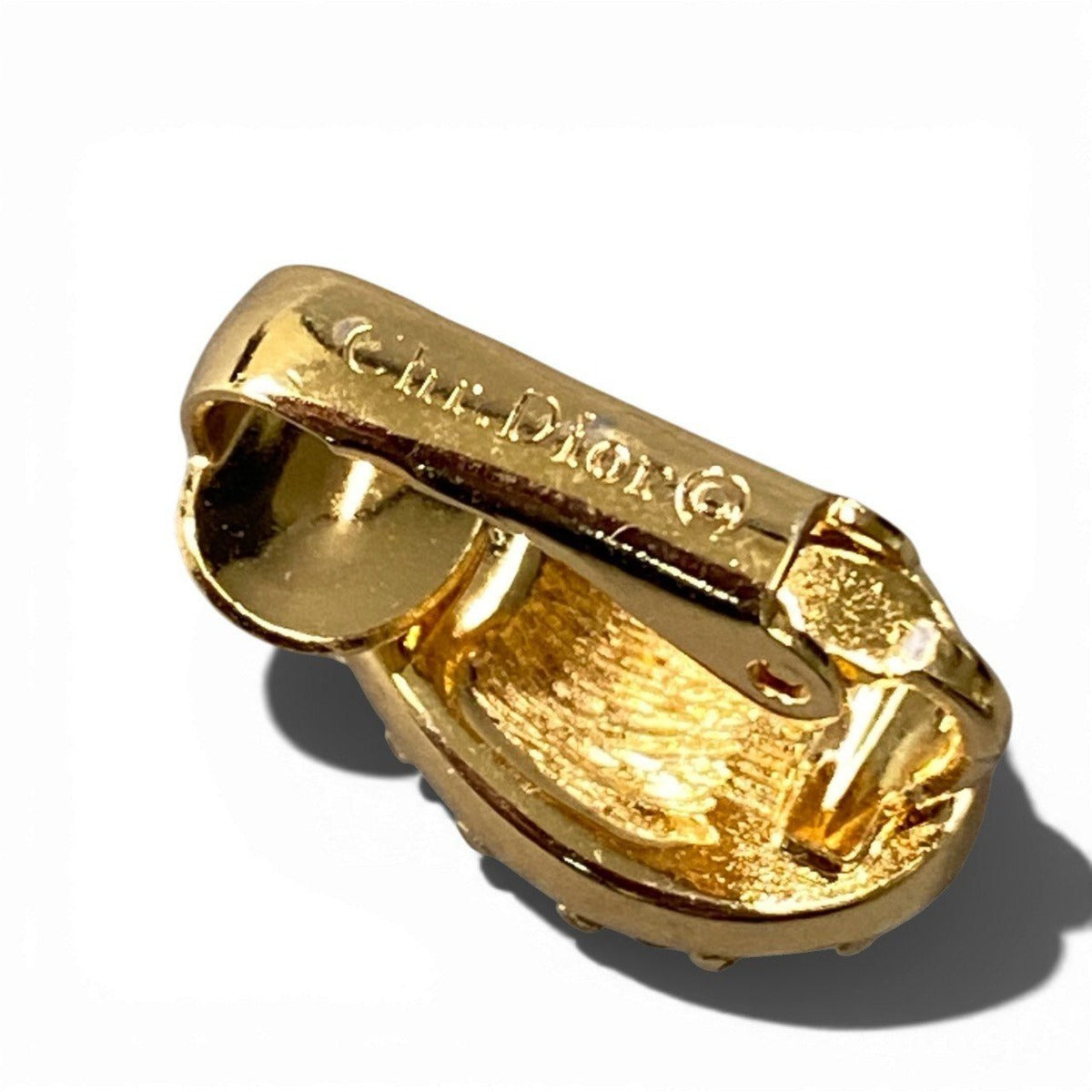 Dior C4 Drop Luxury Earrings Gold Rhinestone — view 7