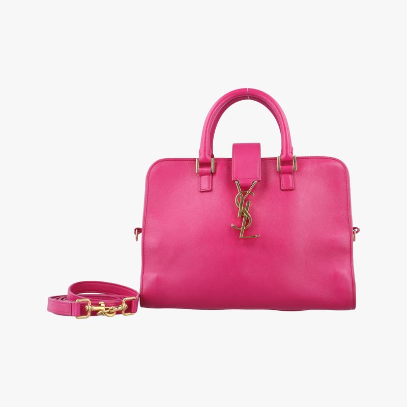 Yves Saint Laurentyves Saint Laurent Baby Cabas Su Rose Red Leather 372087