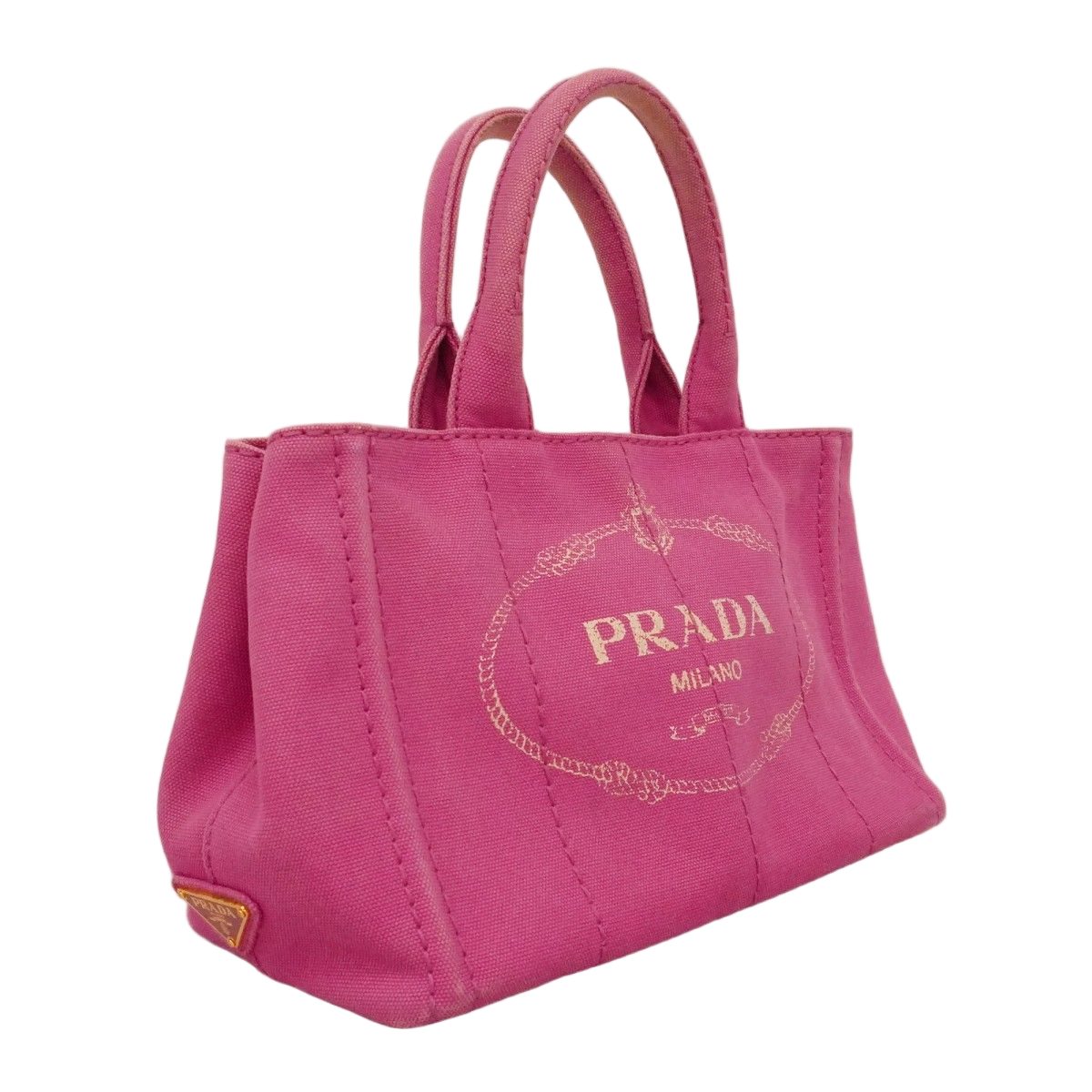 Prada Tote Canapa Canvas Pink Gold 2-Way — view 2