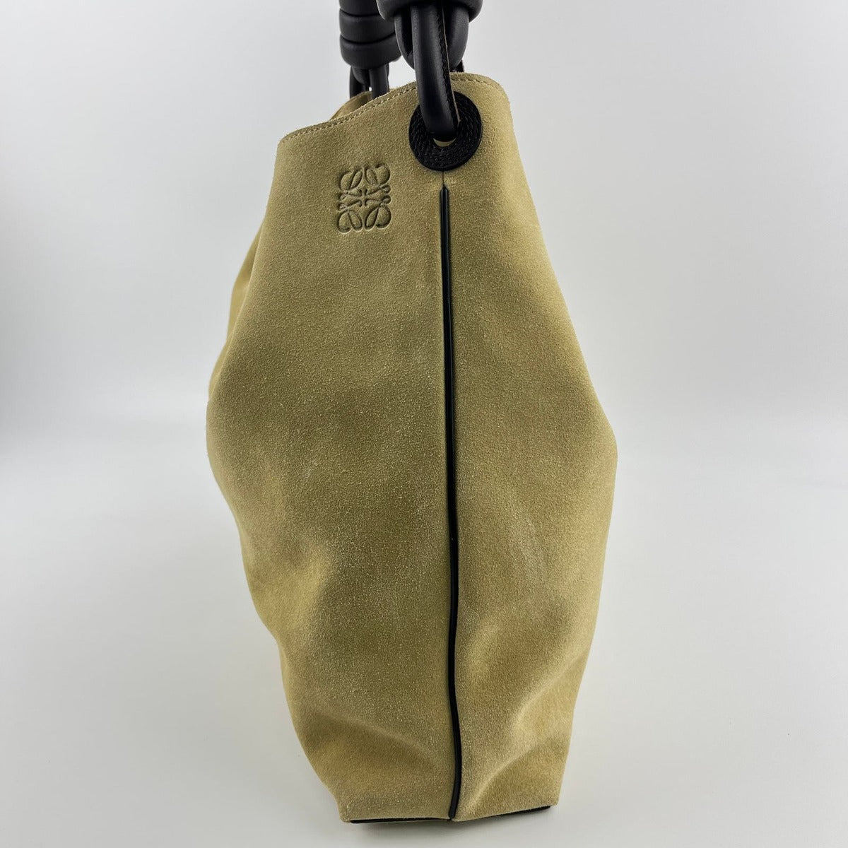 Loewe Anagram Flamenco Hobo Tote Beige Suede Vintage — view 5