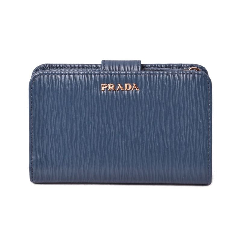 Prada Fold Over Wallet 1 Ml225 Vitello MOVE Blue