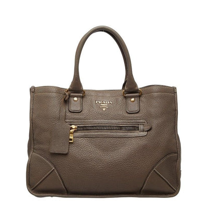 Prada Tote Grey Leather