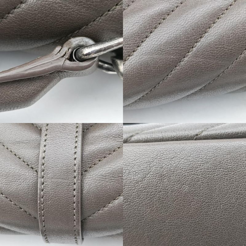 Yves Saint Laurentyves Saint Laurent College Grey Leather 428056 Dmr4280560516