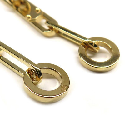 Hermes Earrings Kelly Chaine Au750 18K Yellow Gold Yellow Gold Pair