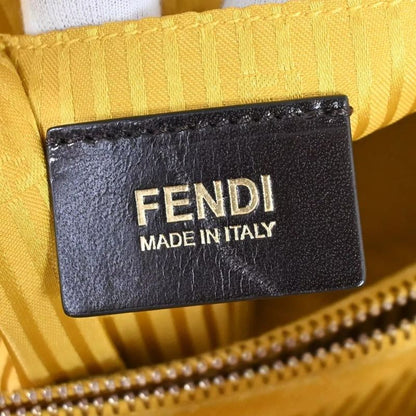 Fendi Shoulder Bag Handbag Yellow Leather 87bs147