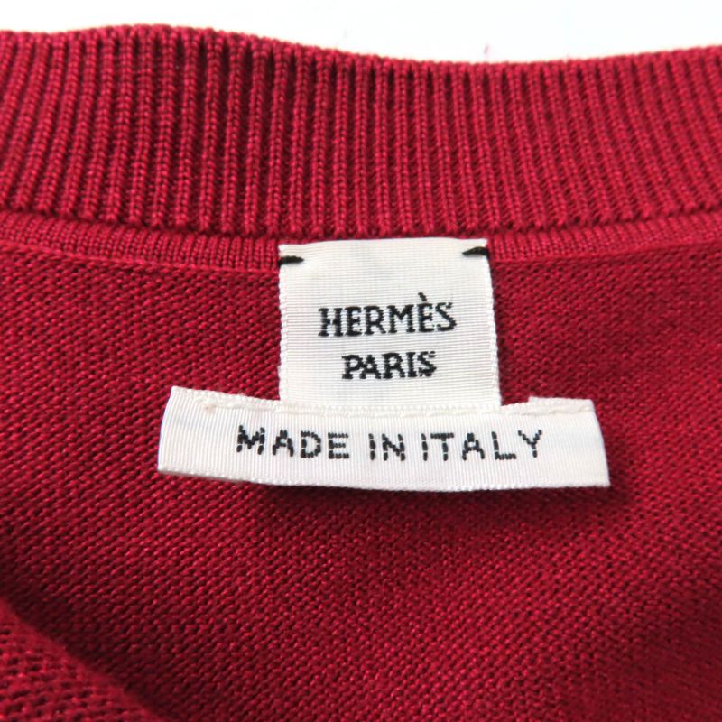 Hermes 21SS Silk Blend With Serie Buttons H Lift V-neck Long Sleeves Cardigan