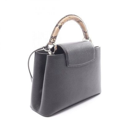 Louis Vuitton Handbag Capucines BB Noir Black 2-Way Leather Exotic Cles the — view 2