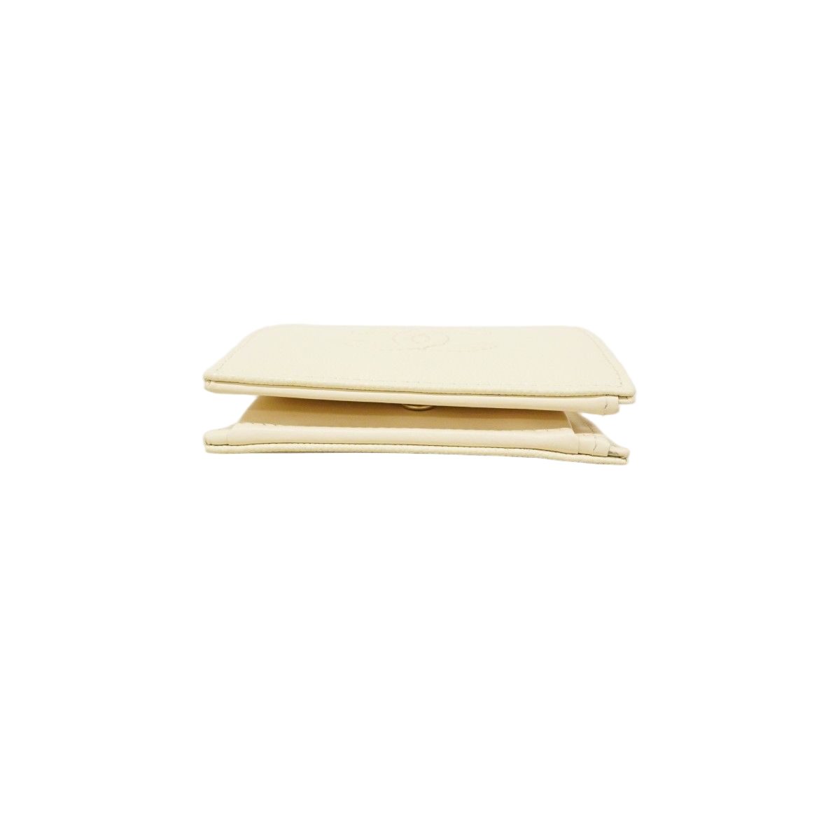 Chanel Wallet Caviar Leather White Silver — view 2