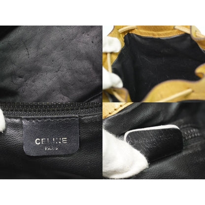 Celine Drawstring Shoulder Bag Leather Black — view 9