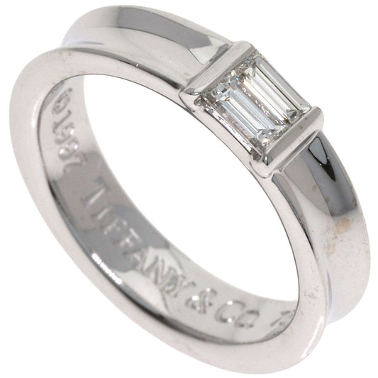 Tiffany & Co Stacking Band Diamond Ring 18k White Gold