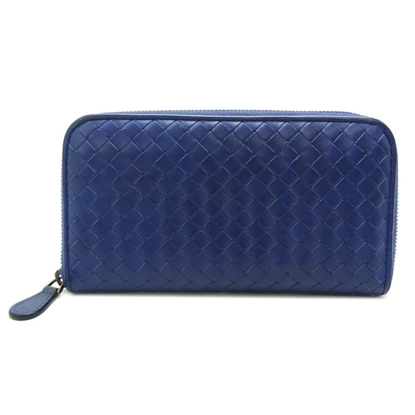 Bottega Veneta Long Wallet Leather Blue