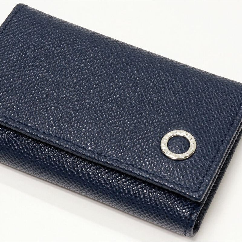 Bvlgari 6-Ribbon Key Case Man Grain Leather Navy 39318 — view 4
