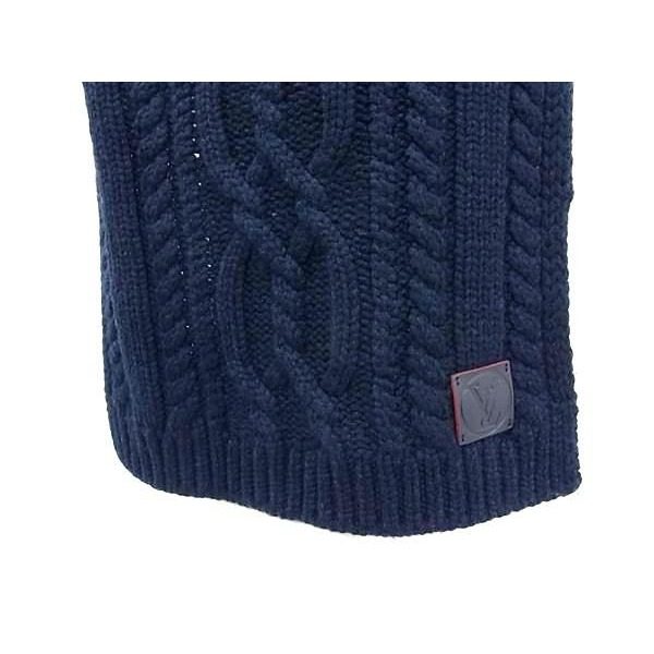 Louis Vuitton Echarpe LV Circle Cashmere Scarf Shawl Navy — view 2