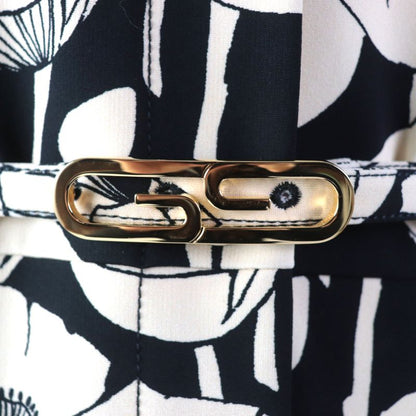 Gucci 2021 653181 Poppy Flower Print With GG Belt Short Sleeve Long Dress/dress