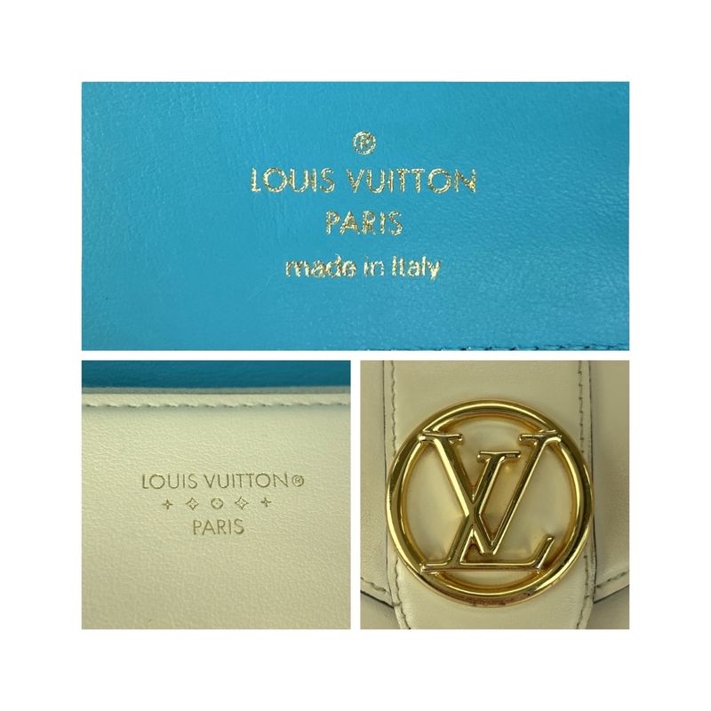 Louis Vuitton Portefeuille Pont Neuf Ivory Gold Hardware Leather M69176 Fold