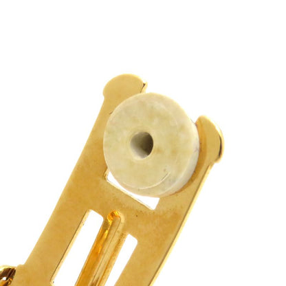 Hermes Earring Emile GP Cloisonne Navy X Gold Cloisonne [box