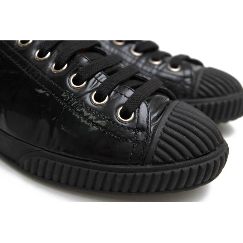 Prada Shoes Sneakers Low Cut Women Enamel Patent Leather — view 8